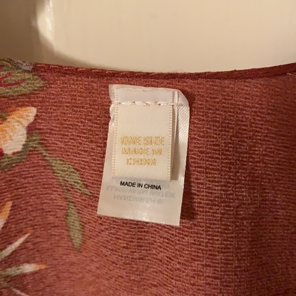 Burgundy Floral Tunic - One Size - Picture 3 of 5